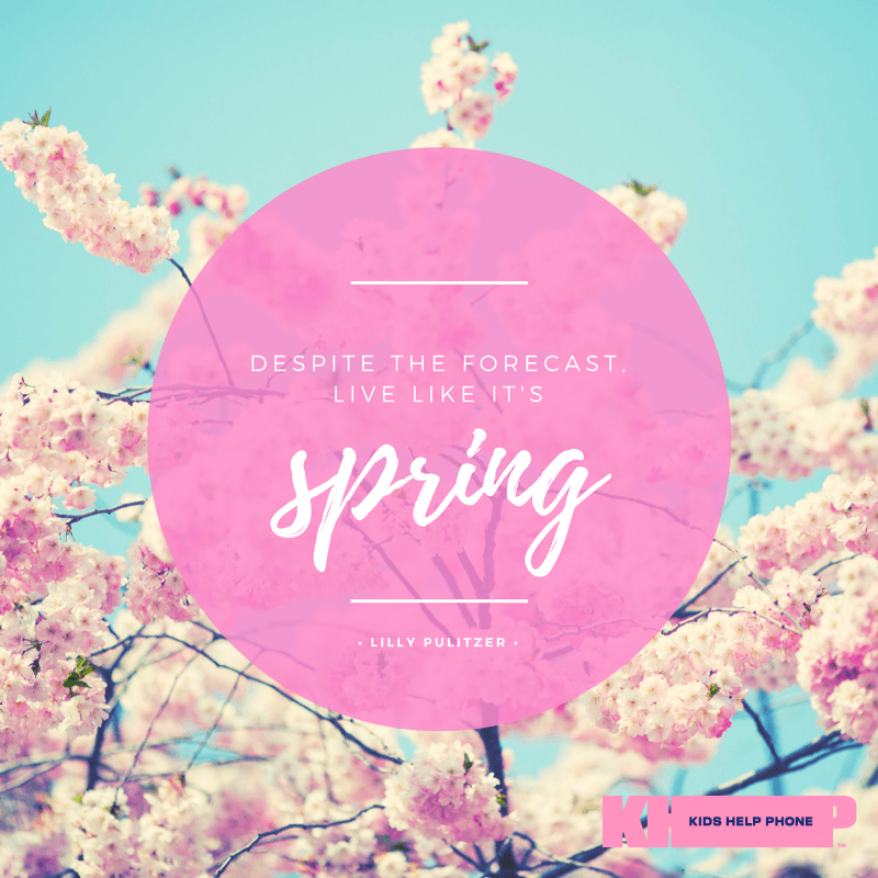 Despite the forecast live like it's spring